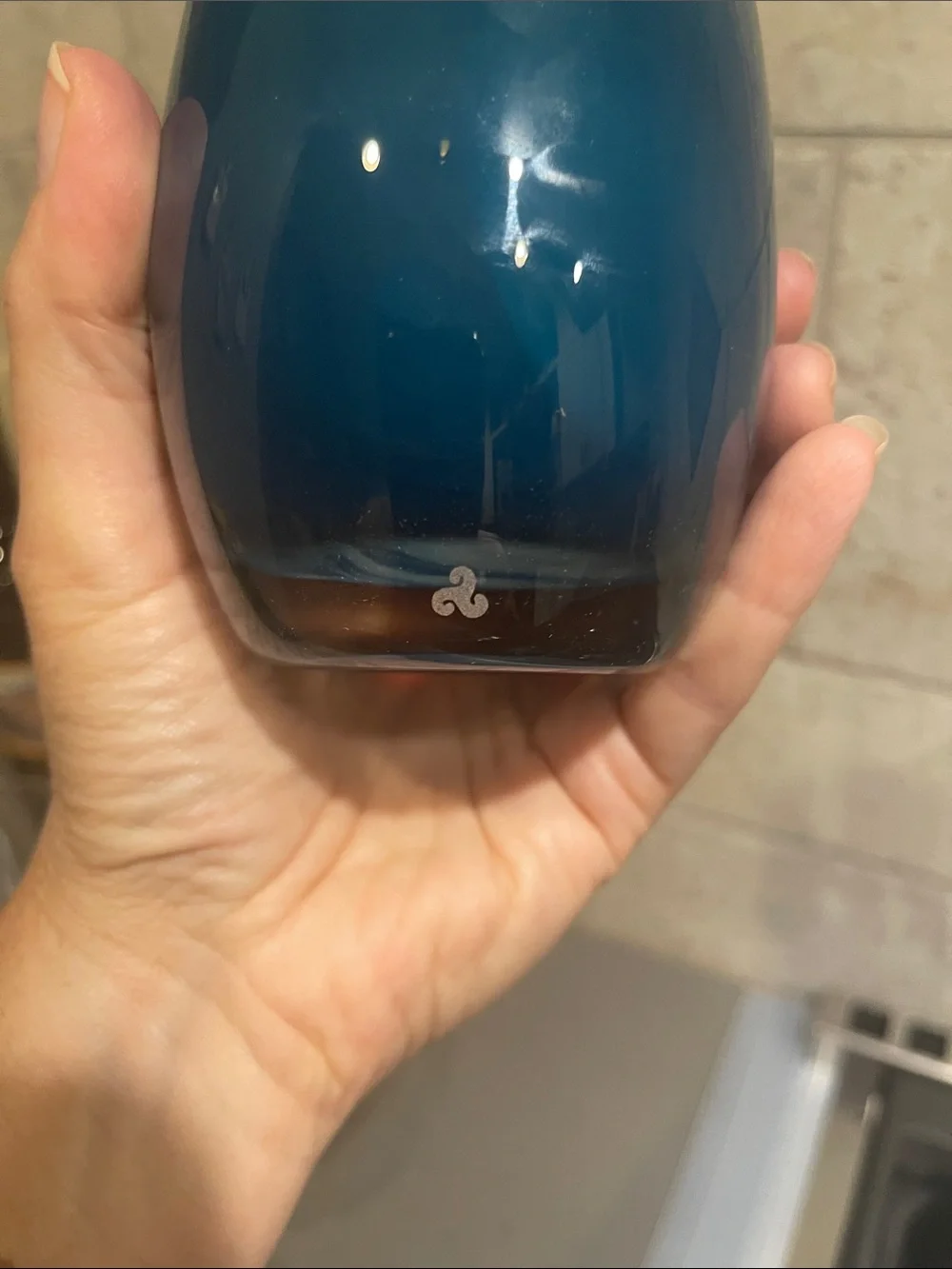 Glassbaby Tealite Holder Home Sweet Home * NWOT